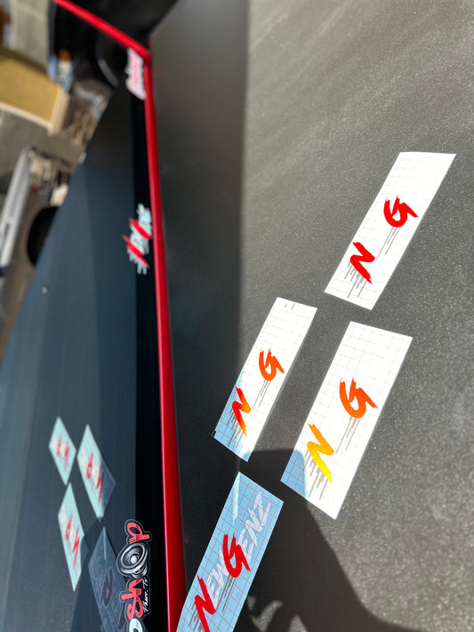 Red & white NewGenz decal